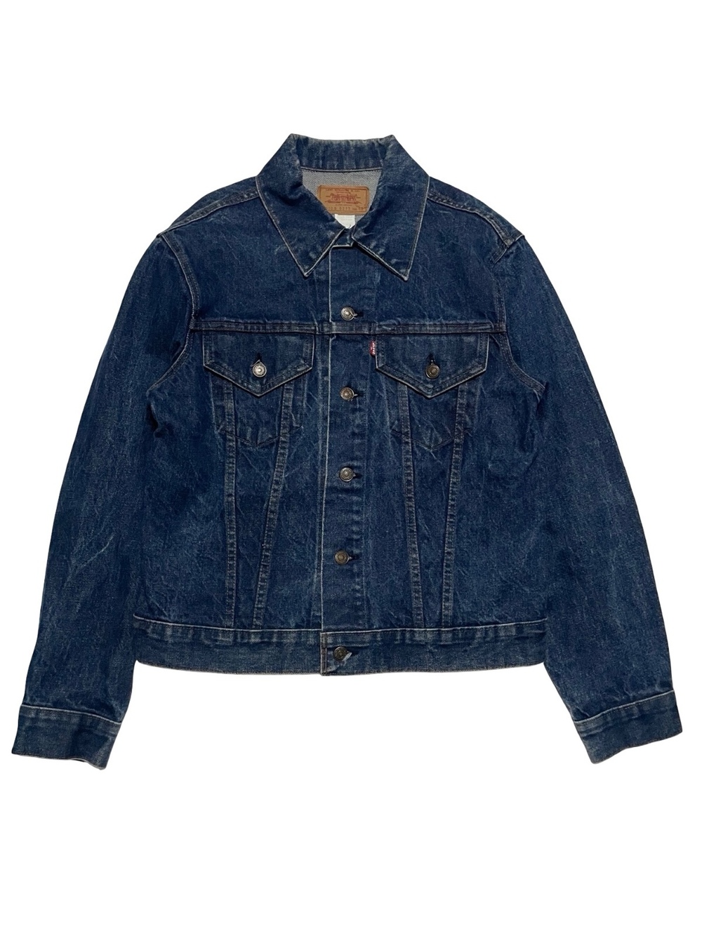 Vintage 70s Levi's Type III Trucker Denim Jacket USA 40 M 21” Dark 70505 0217